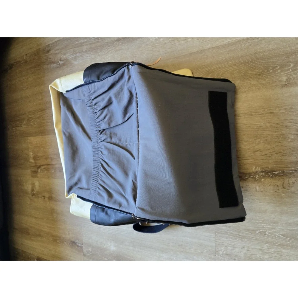 Petunia Pickle Bottom Diaper Bag Backpack Cream Black Colorblock Coated Cotton